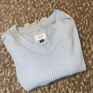 American Eagle Outfitters Sky Blue V-Neck Sweater
